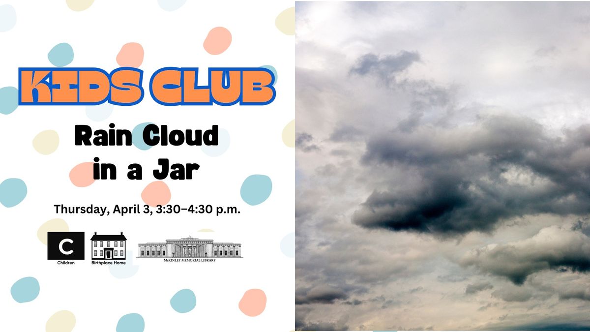 Kids Club: Rain Cloud in a Jar