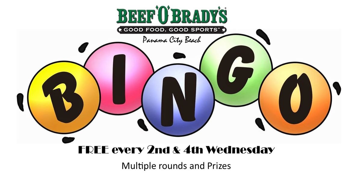 Bingo @ Beefs at the Beach FREE 2nd & 4th Wednesdays