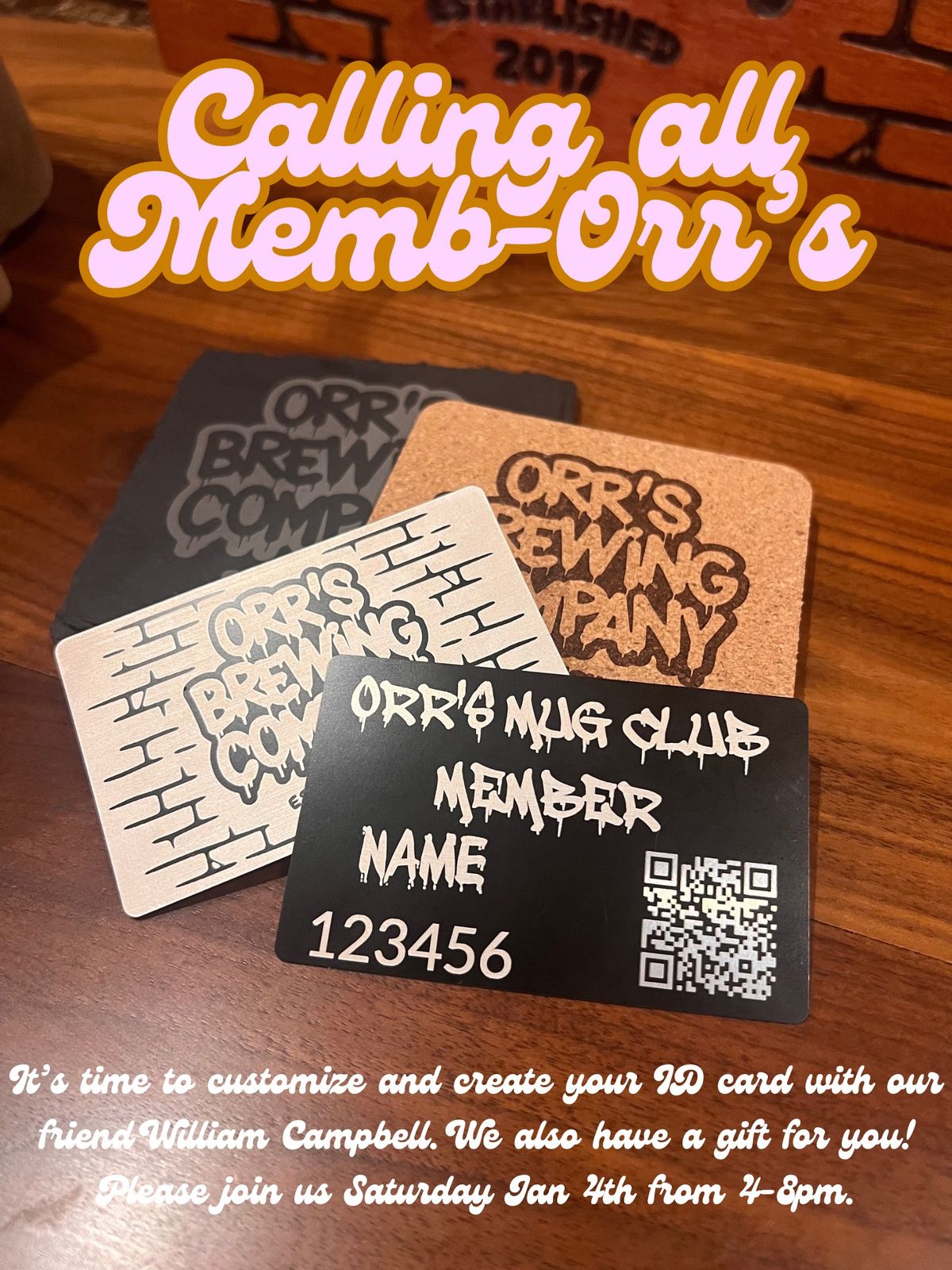 Memb-Orr\u2019s Only ID Card-Create & Collect Event