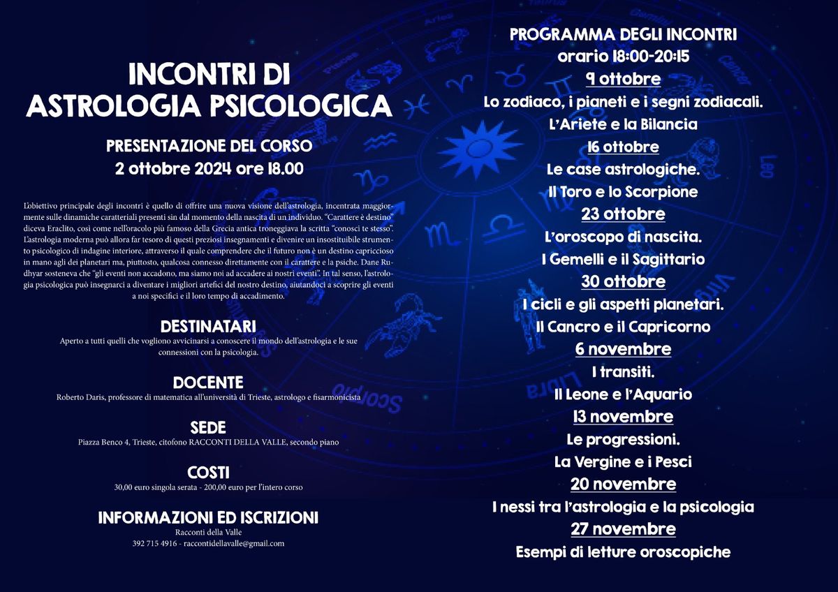 Incontri di astrologia psicologica 