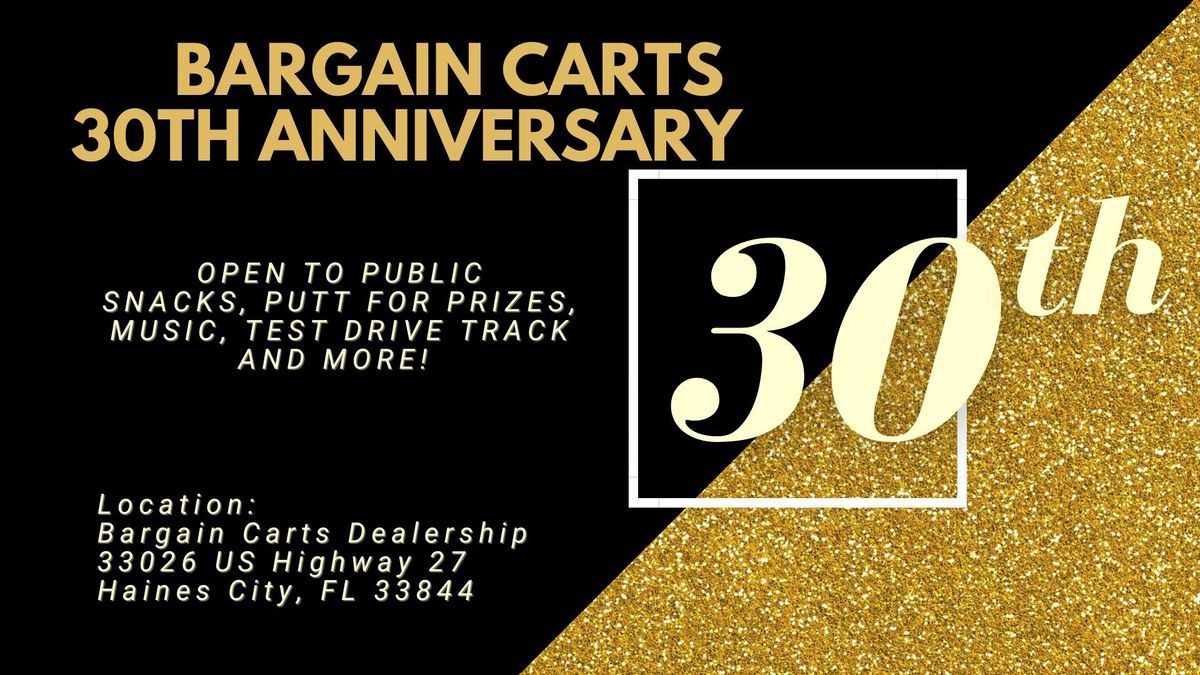 Bargain Carts 30th Anniversary Party