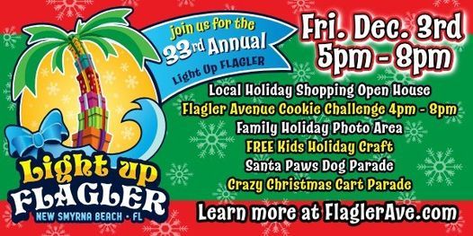 Light Up Flagler Flagler Avenue Holiday Merchant Open House The Party S On Flagler New Smyrna Beach 3 December 21