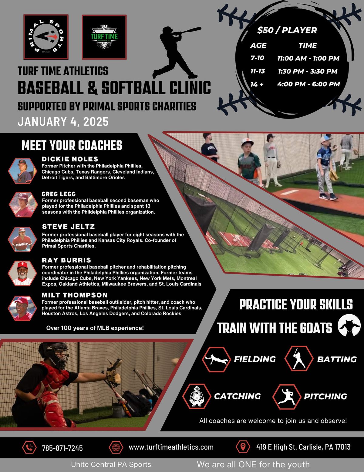 Baseball and Softball Clinic at Turf Time Athletics