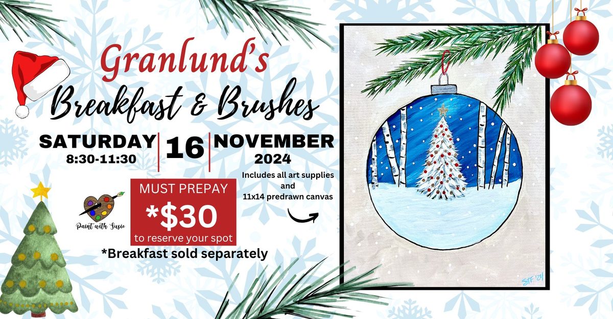 Breakfast & Brushes at Granlund's, Christmas Tree Ornament