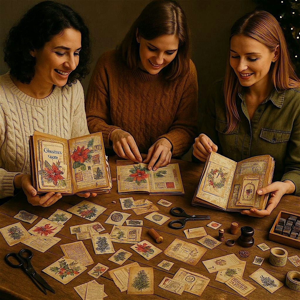 Vintage Holiday Memory Journal Workshop\u2702\ufe0f