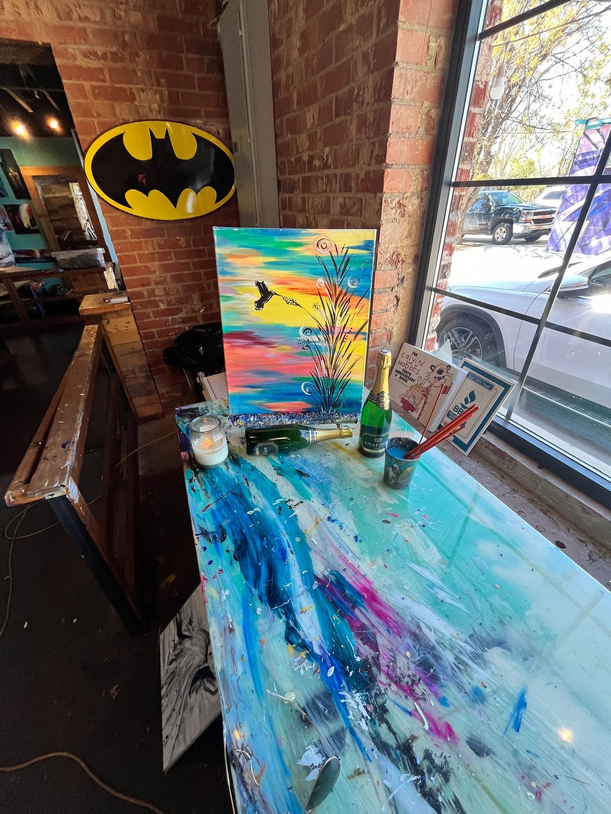 $1 Mimosas Best adult paint party of all time! 