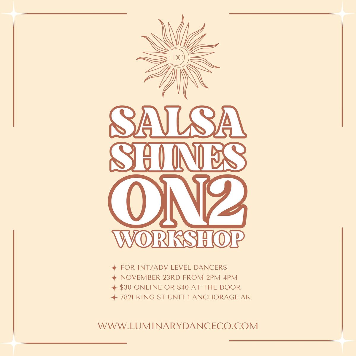 Salsa Shines On2 Workshop for Int\/Adv Dancers