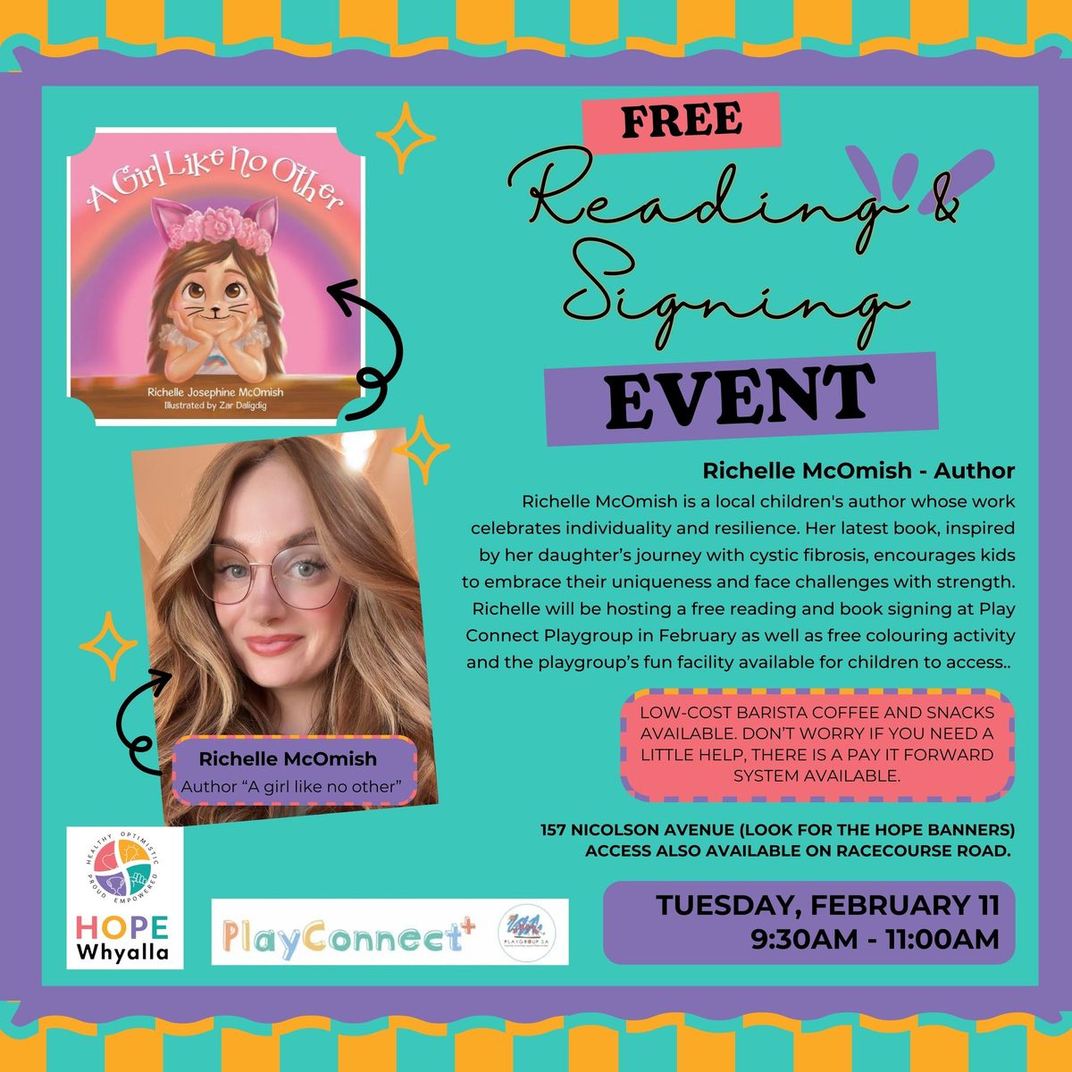 FREE children's book reading & signing