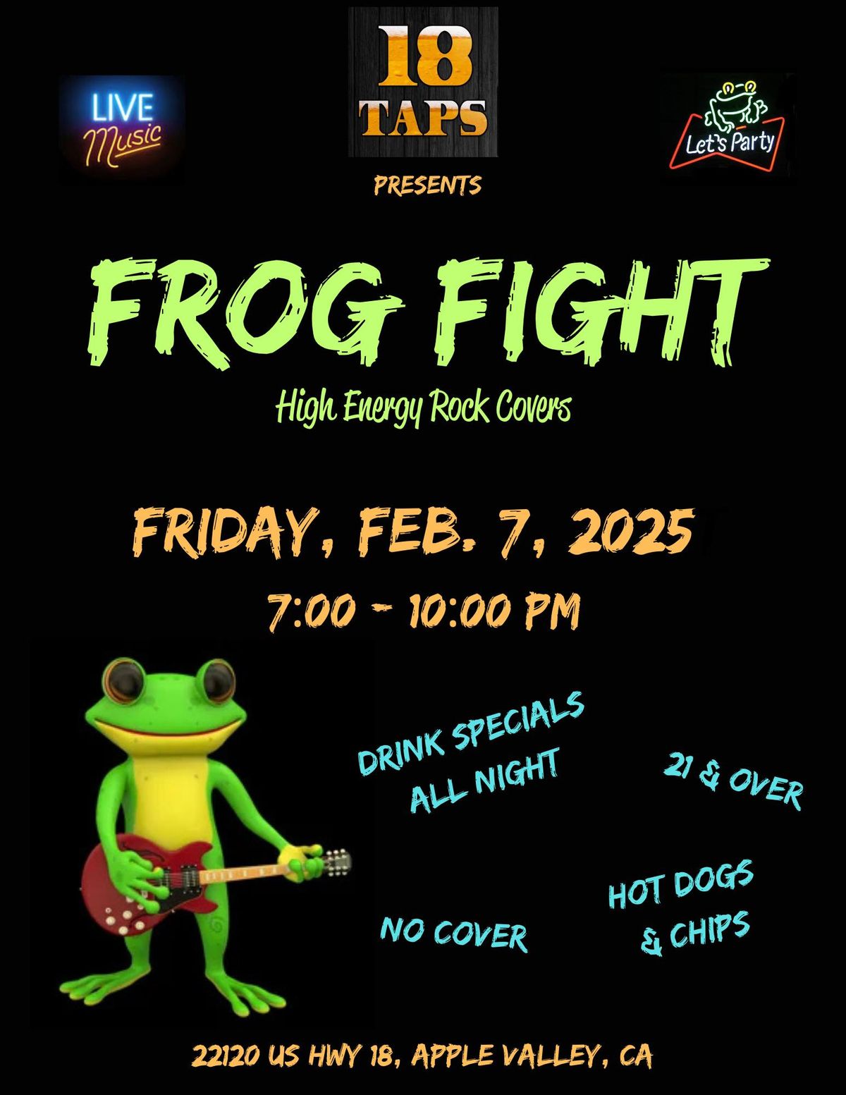 Frog Fight at 18 Taps