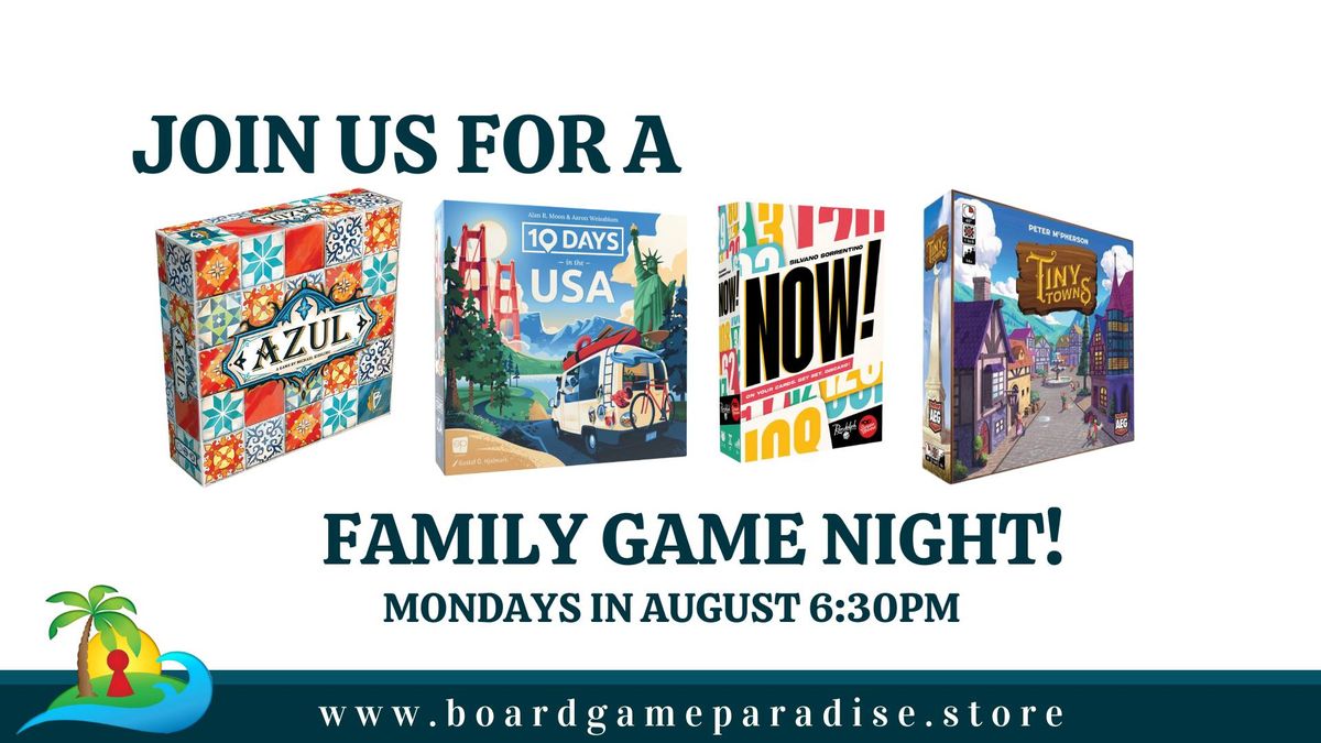 Family Game Night 10 Days in the USA (+10)