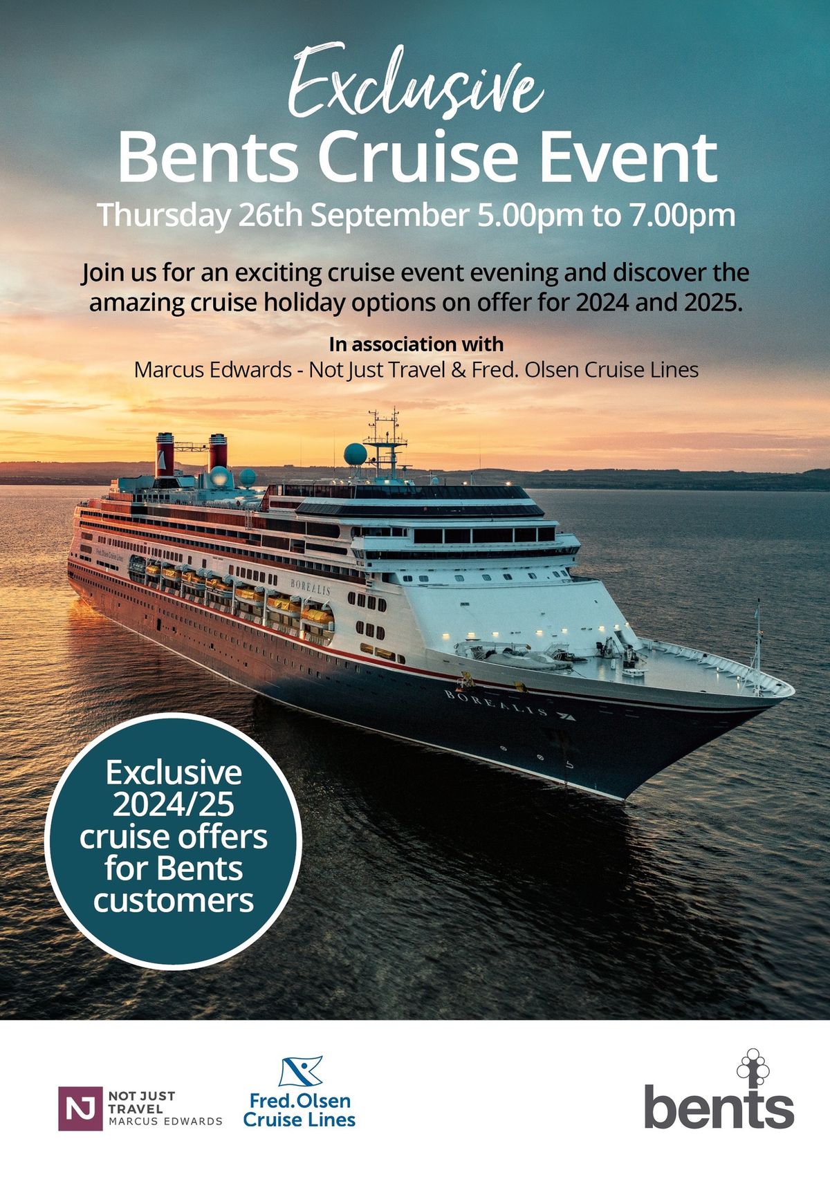 Free Cruise Evening at Bents Garden Centre