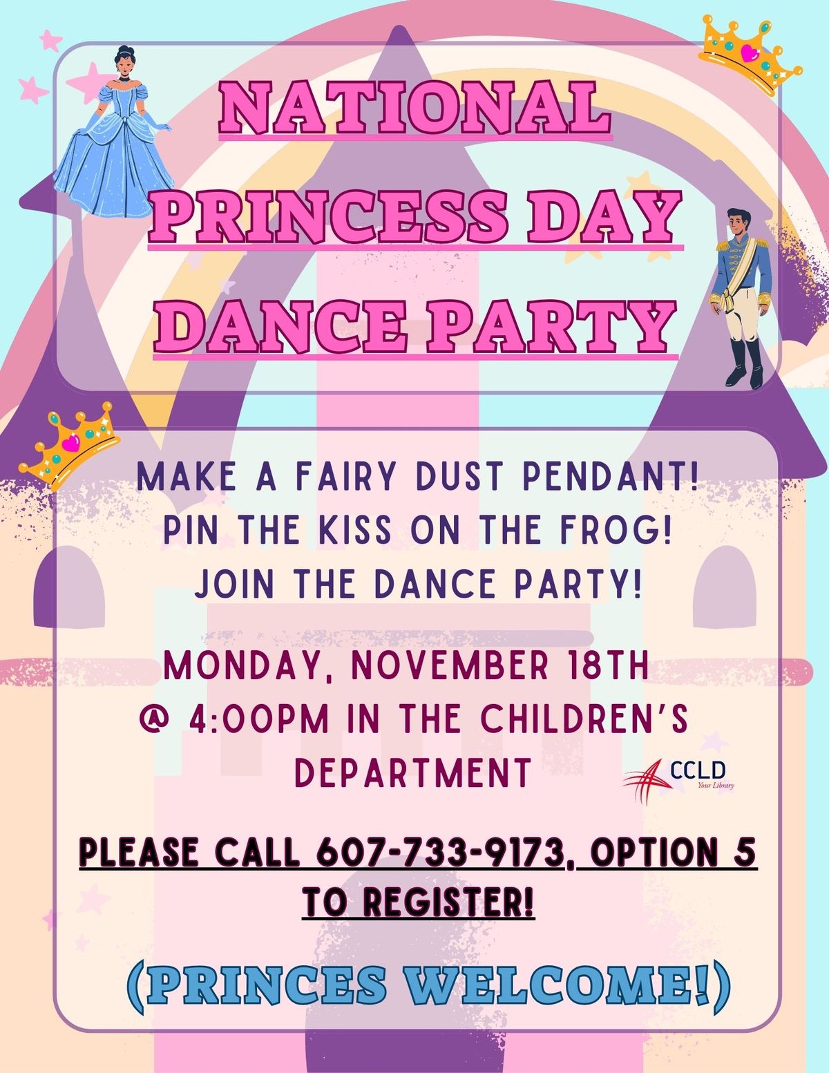 Steele Kids (Registration) - National Princess Day Dance & Craft Party (Princes welcome!)