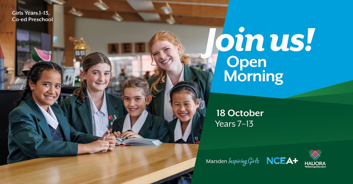 Marsden Open Morning - Years 7-13