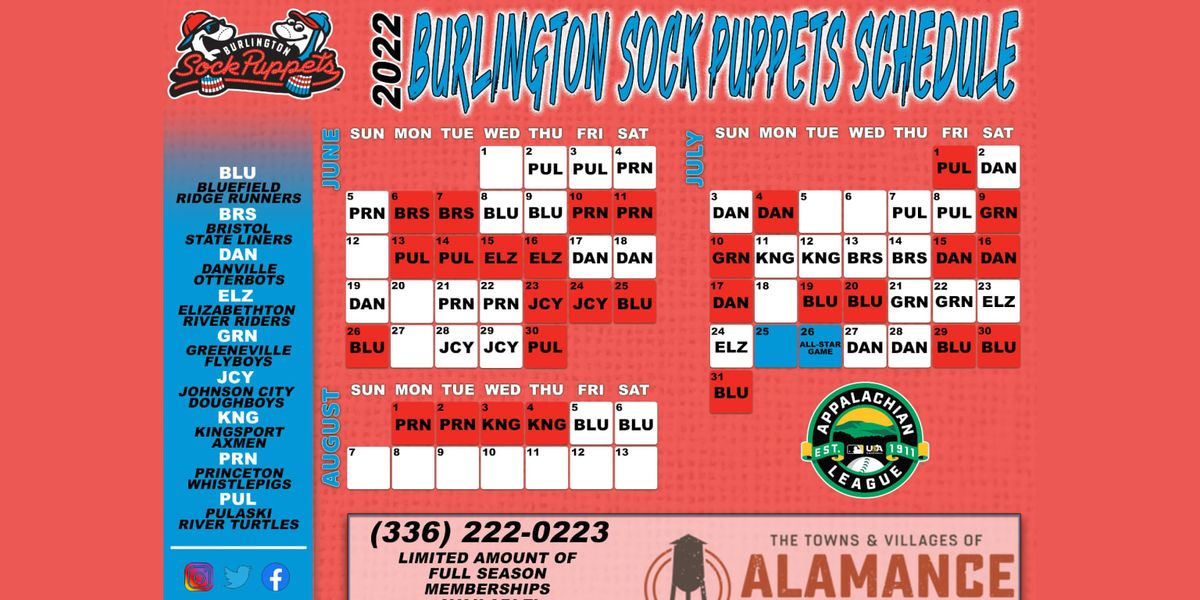 Kingsport Axmen vs. Burlington Sock Puppets