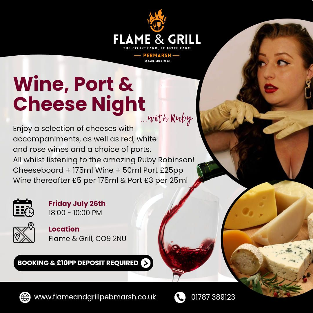 Wine, Port & Cheese Night with Ruby Robinson