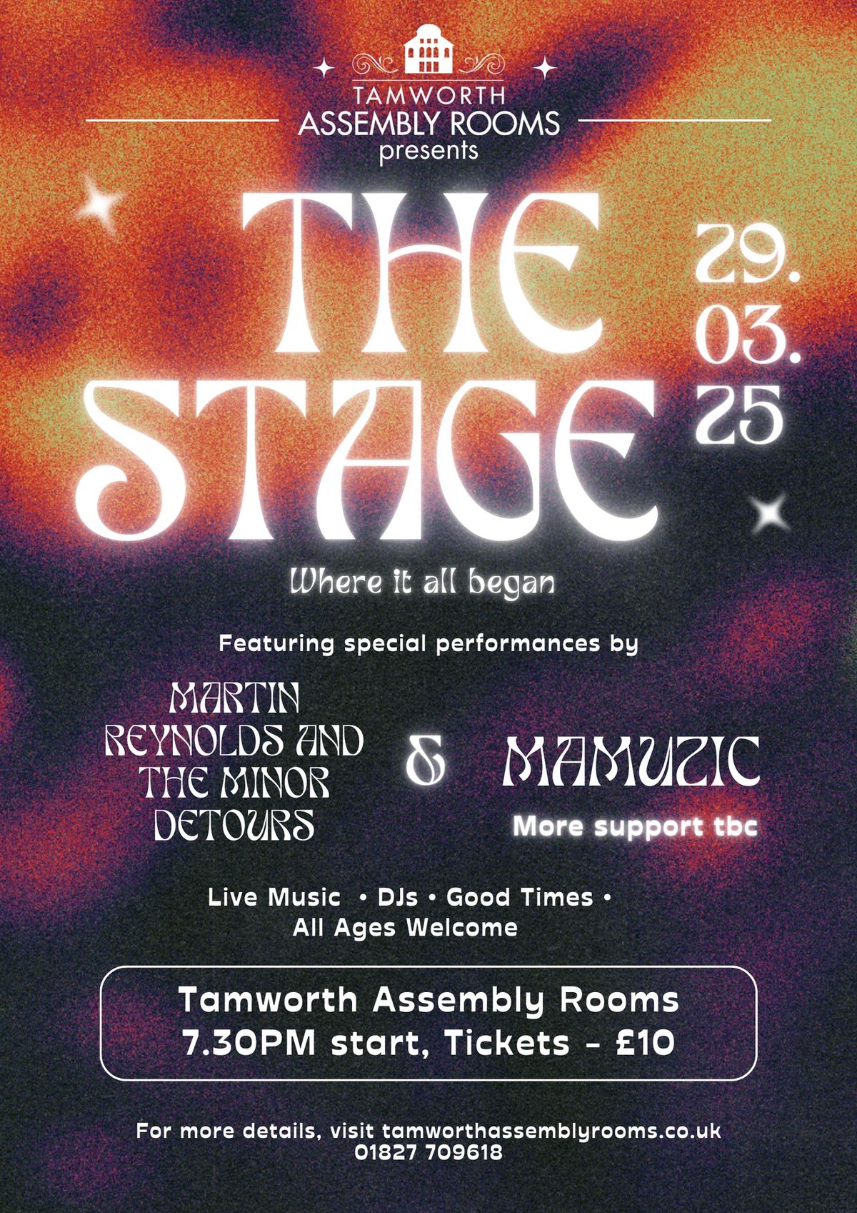 The Stage - featuring Martin Reynolds and the Minor Detours, plus MaMuzic