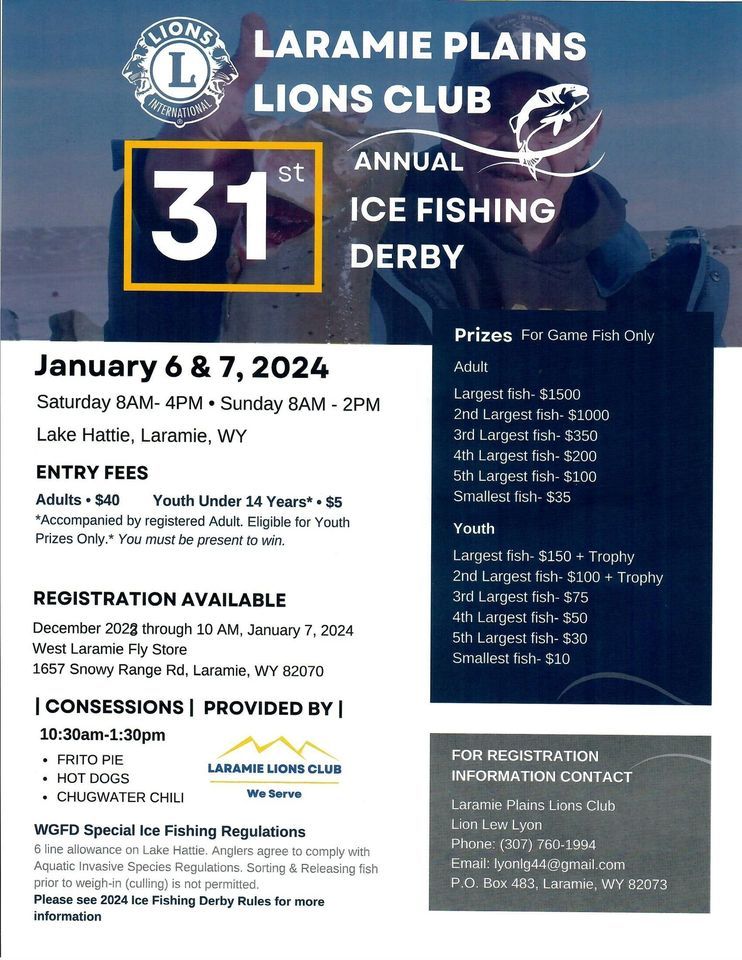 31st Annual Lake Hattie Ice Fishing Derby January 6th & 7th, Lake