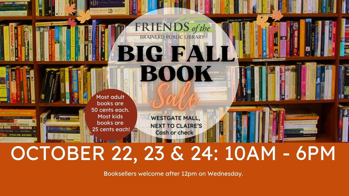 Big Fall Book Sale - Friends of the Brainerd Public Library