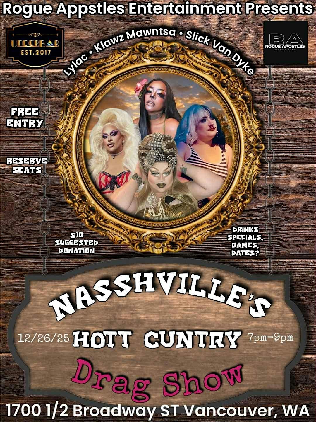 Nashville's Hott Cuntry Drag Show at UnderBar