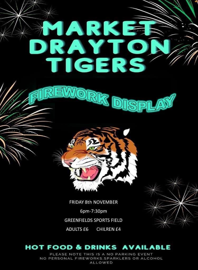 Market Drayton Tigers Annual Fireworks