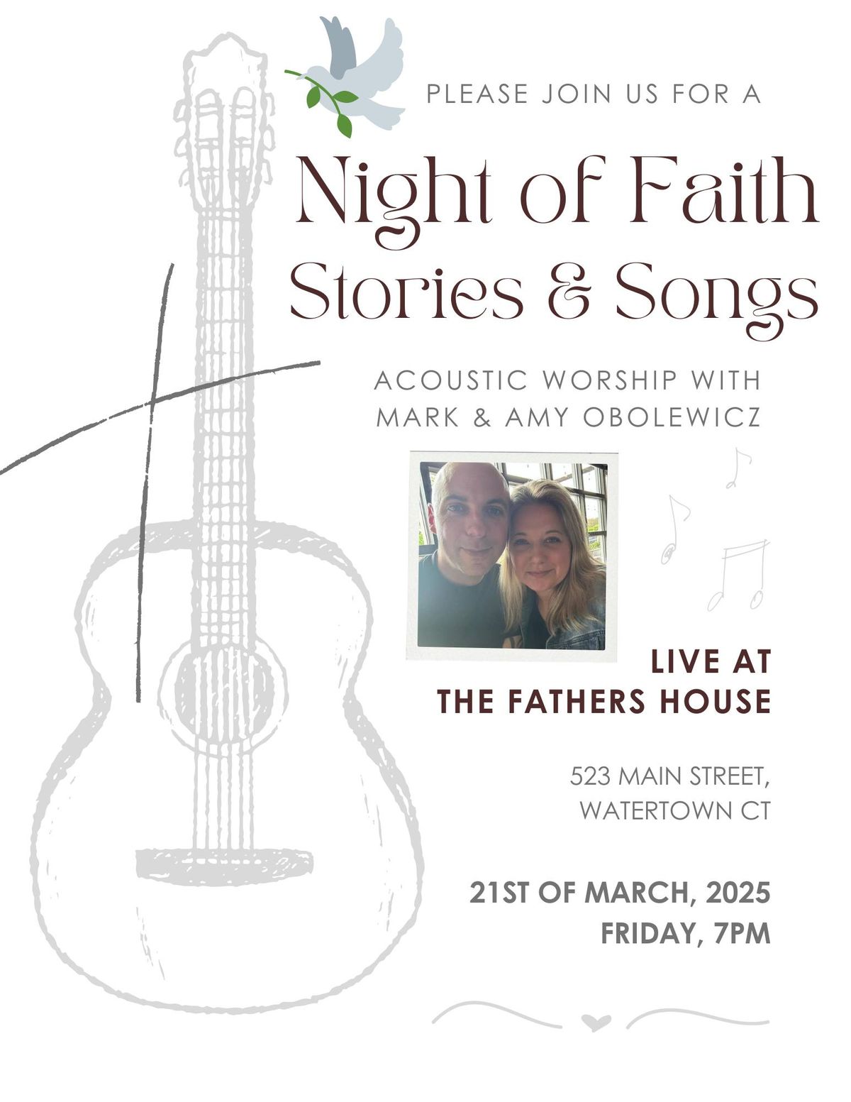 A Night of Faith Stories & Songs - Acoustic Worship with Mark & Amy Obolewicz