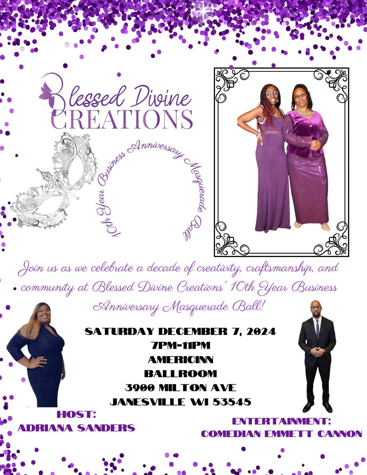 10th Blessed Divine Creations Business Anniversary Masquerade Ball