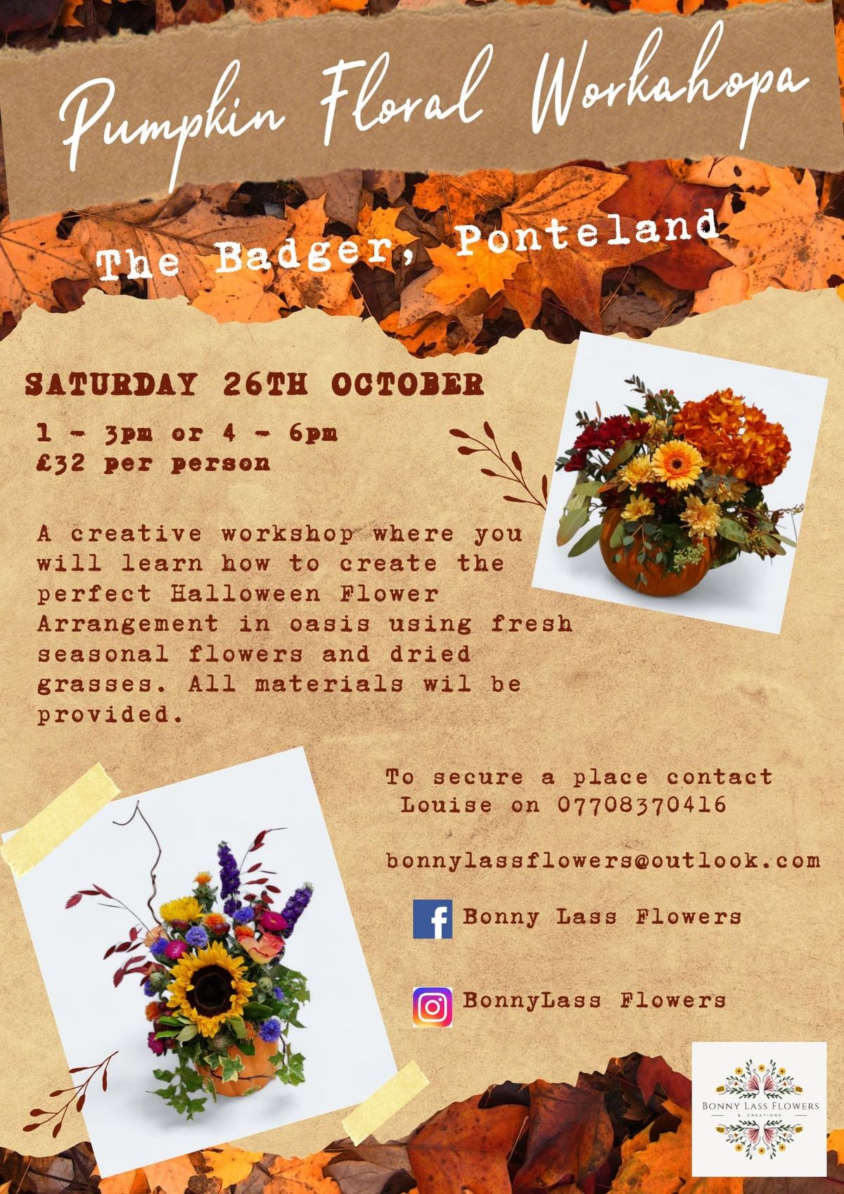 Pumpkin Floral Workshop