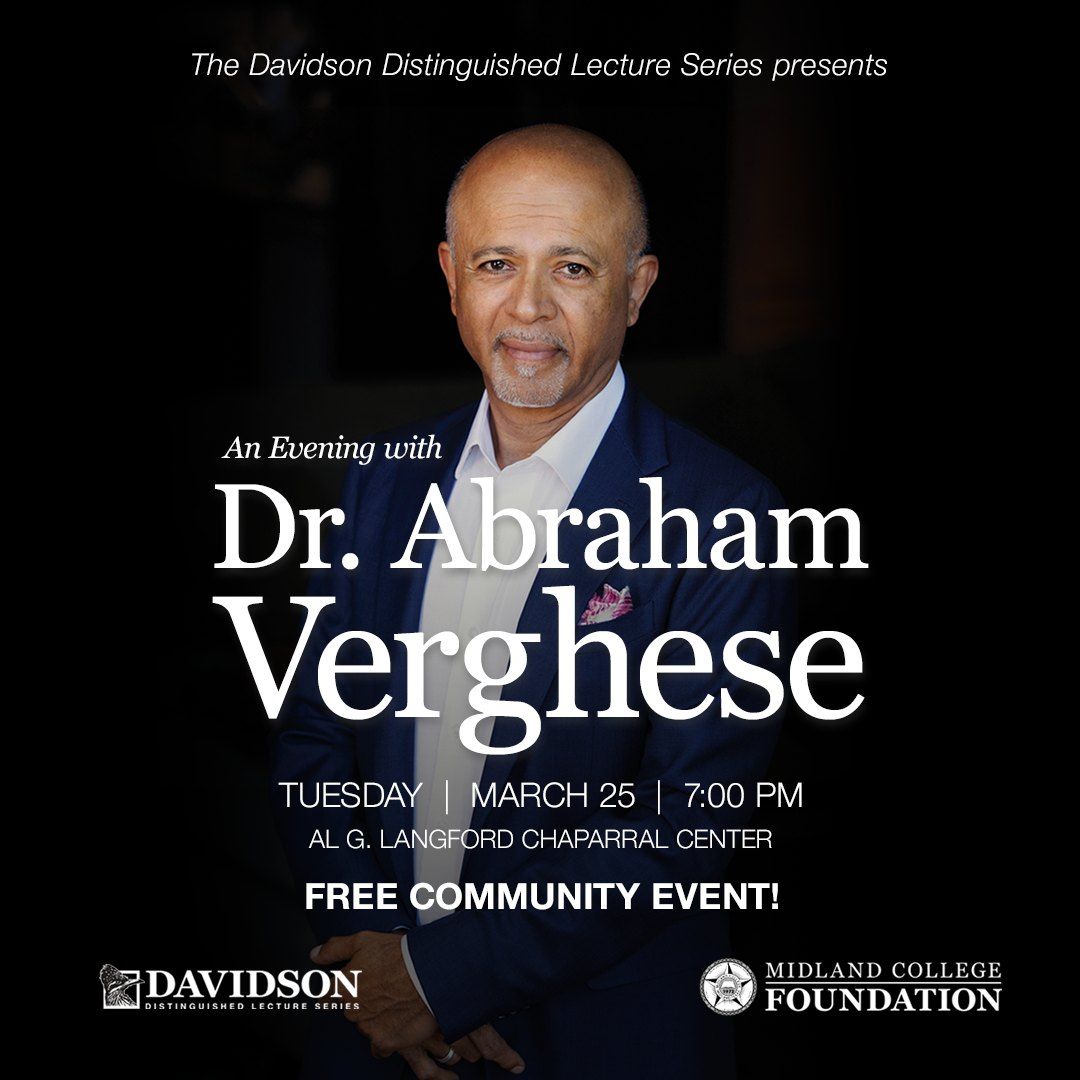 An Evening with Dr. Abraham Verghese (FREE EVENT)