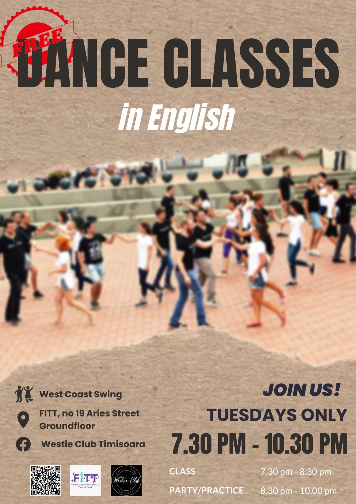 FREE Beginner dance lessons in English