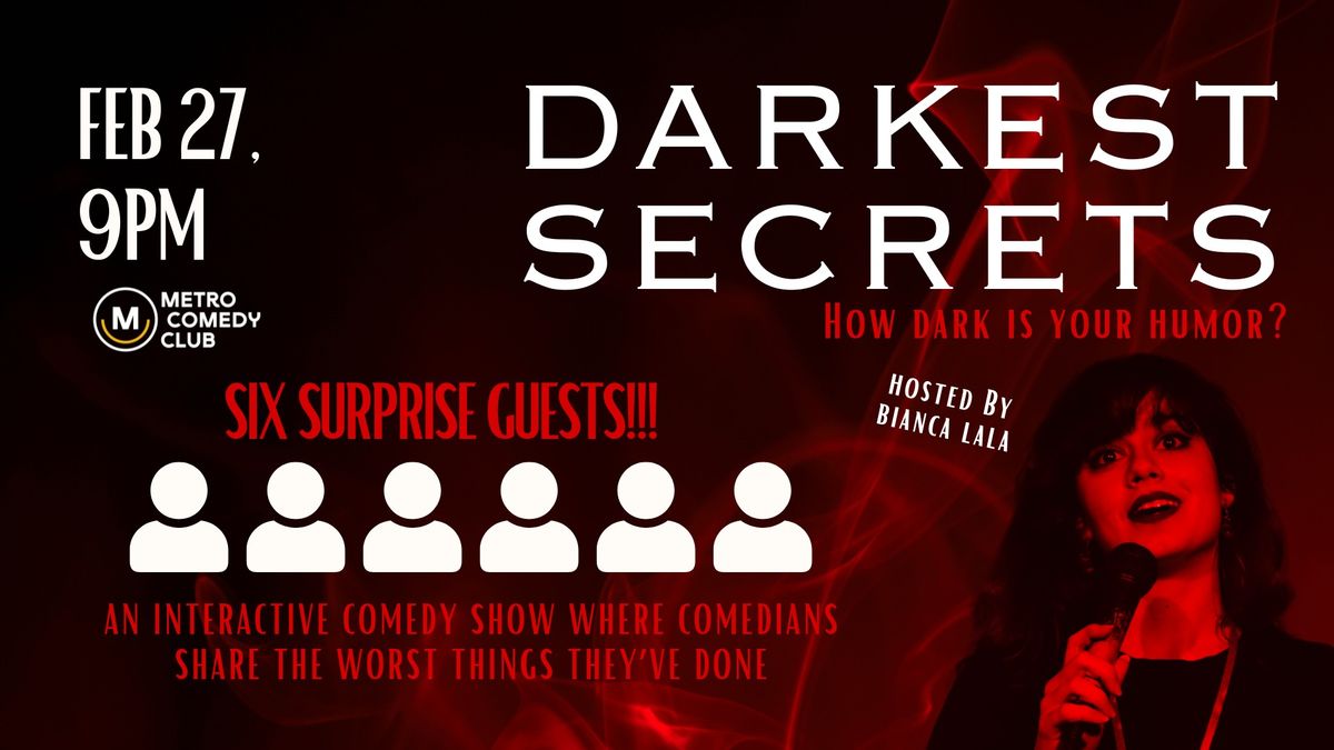 Dark Comedy Show in English - Comedians sharing their darkest secrets!