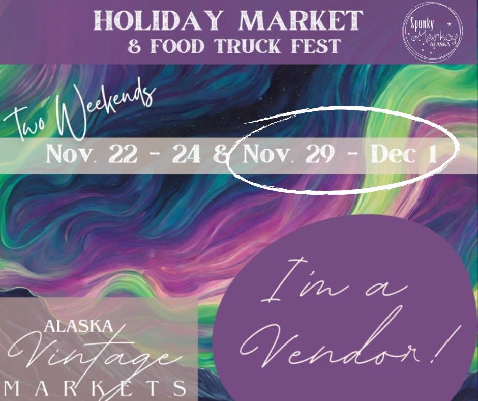 Spunky Monkey Booth at Alaska Vintage Holiday Market & Food Fest!