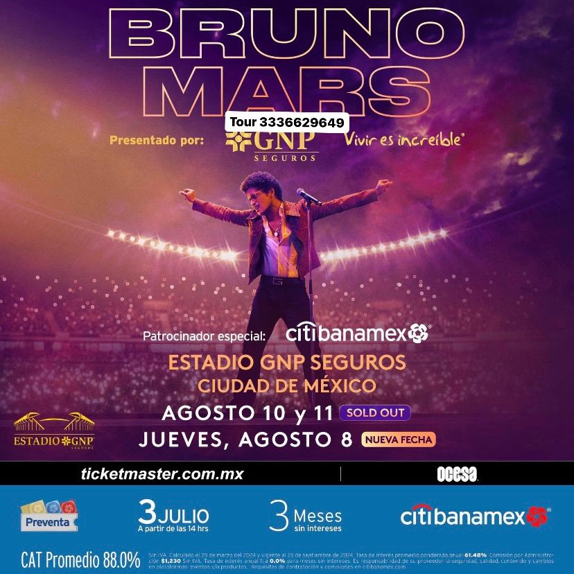 Bruno Mars tour de Guadalajara 