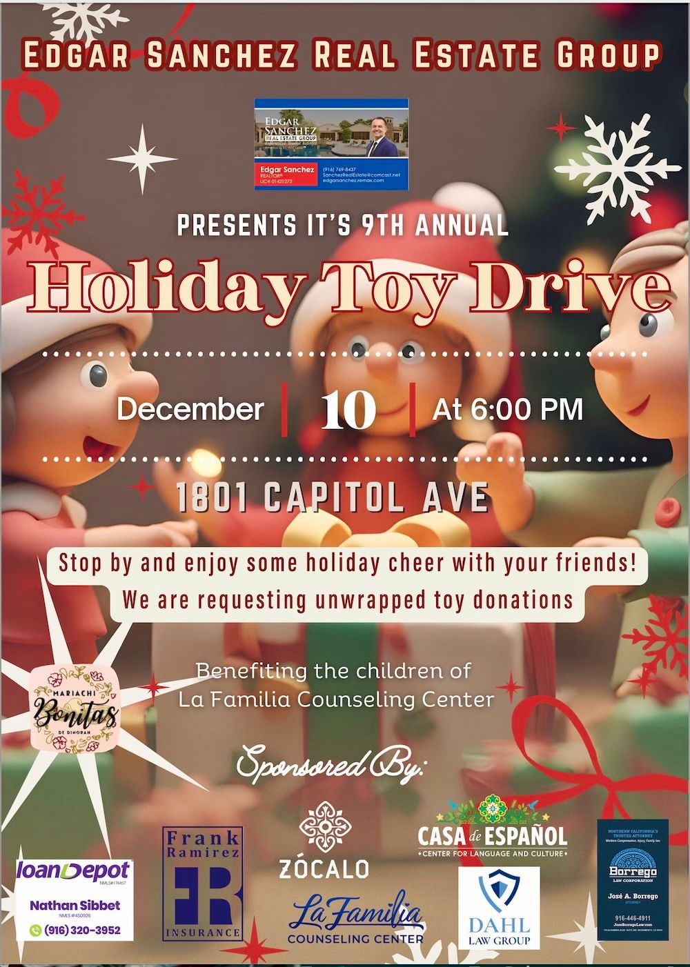 Edgar Sanchez Real Estate Group 9th Annual Toy Drive