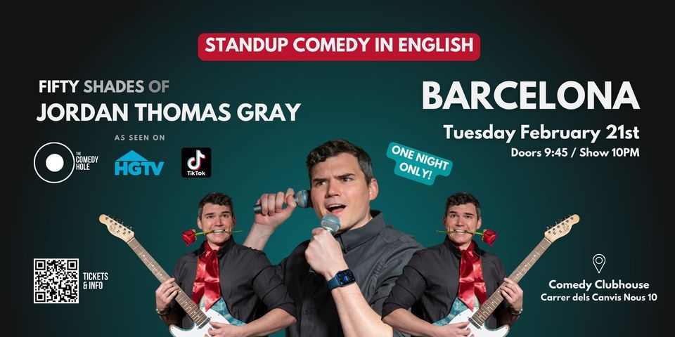 Barcelona: Standup Comedy in ENGLISH \/ 50 Shades of Jordan Thomas Gray