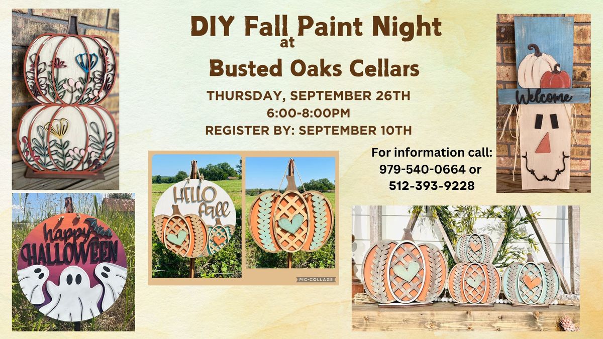 Busted Oaks Cellars DIY Fall Paint Workshop