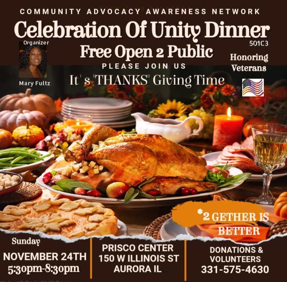 FREE Celebration of Unity Meal (We will Salute all Military Veterans)