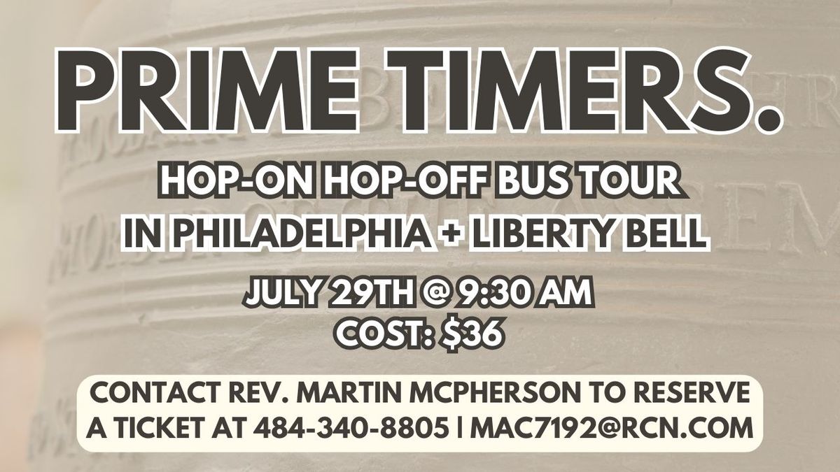 Hop on Hop Off Bus Tour | Prime Timers