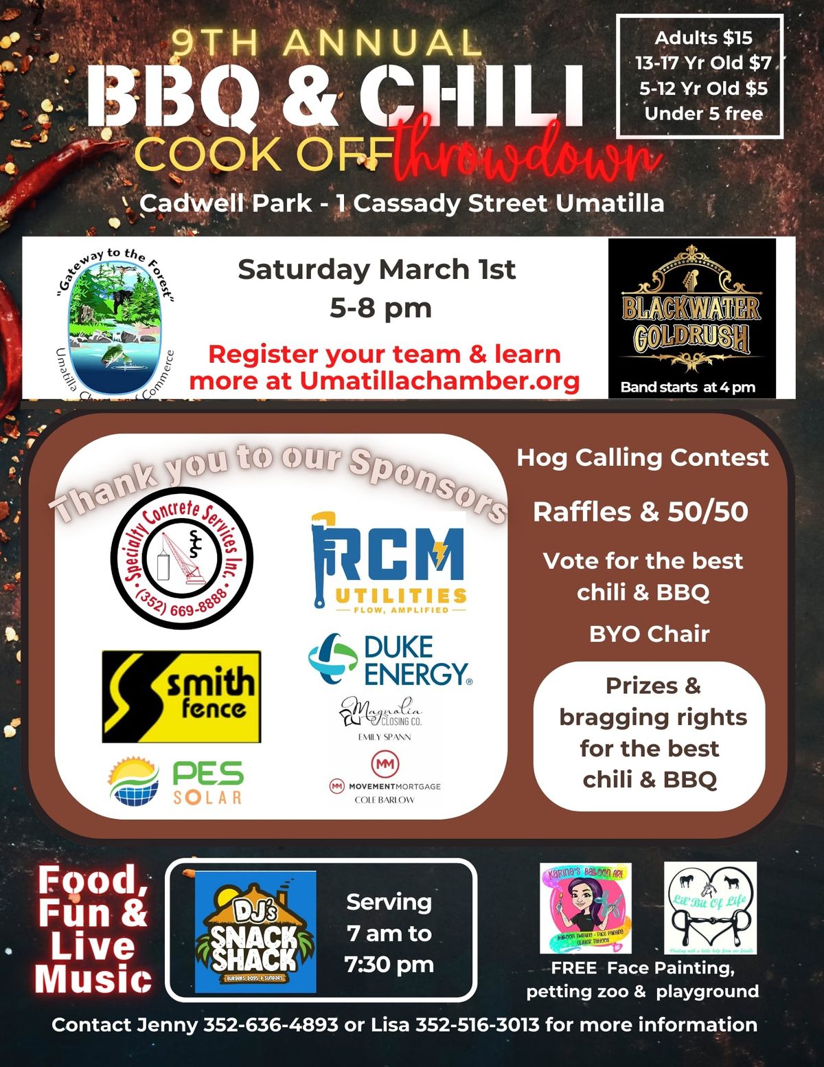 9th Annual Chili & BBQ Cookoff Throwdown