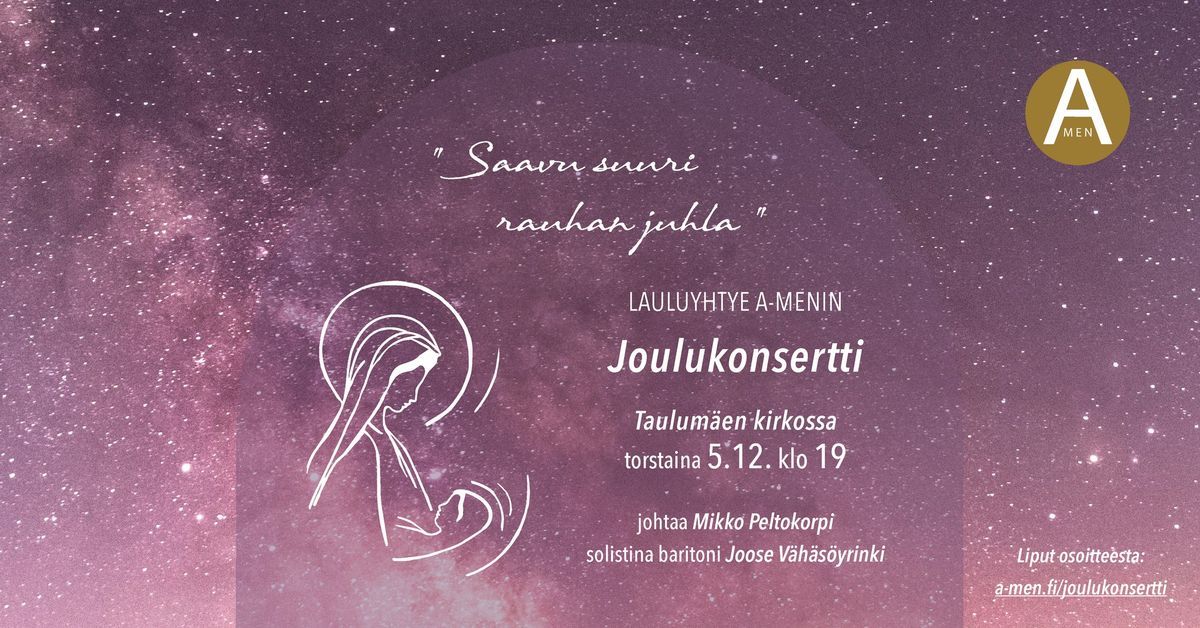 Lauluyhtye A-men joulukonsertti