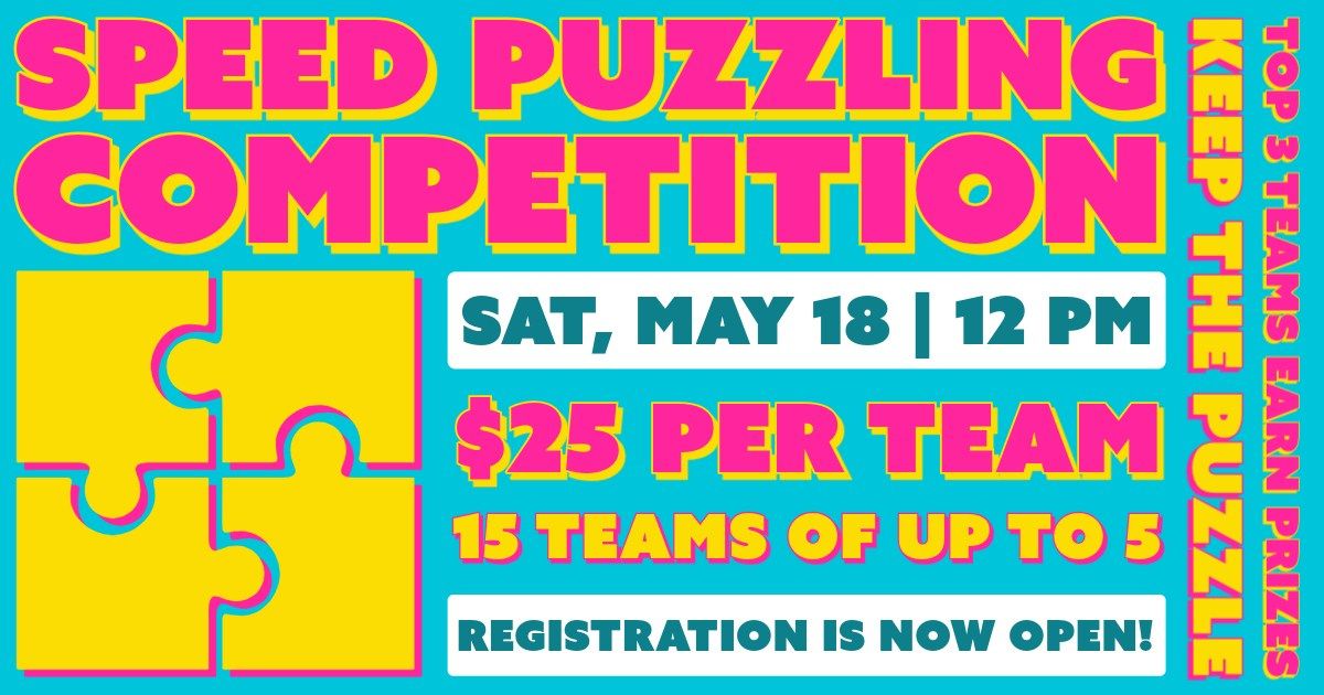 May Speed Puzzle Competition at Draught Works
