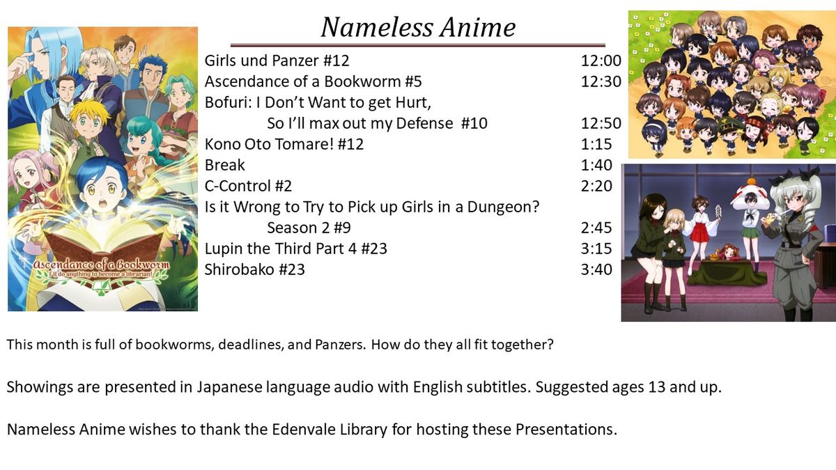 Nameless Anime April Meeting