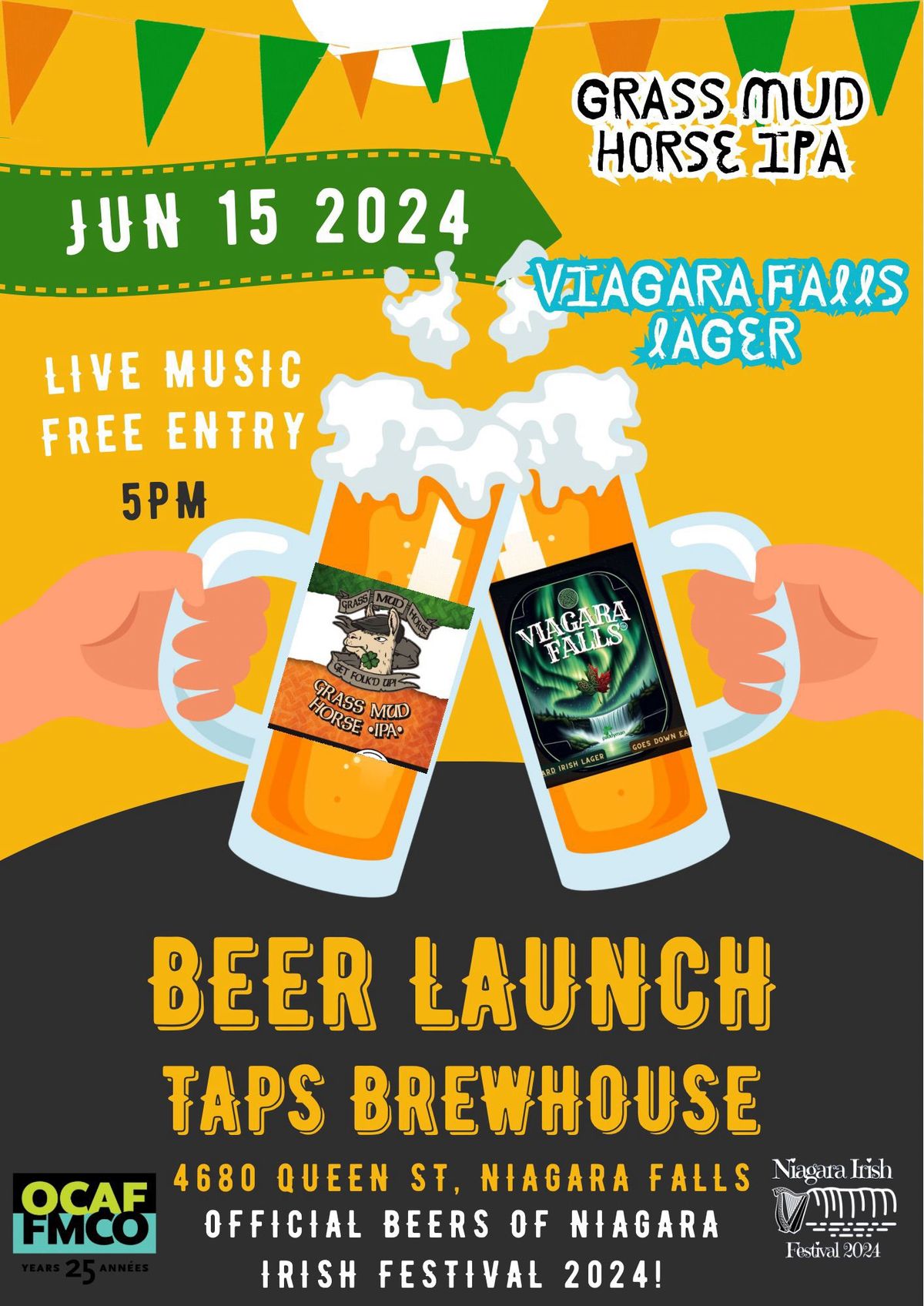 Niagara Irish Festival Beer Launch Concert! 