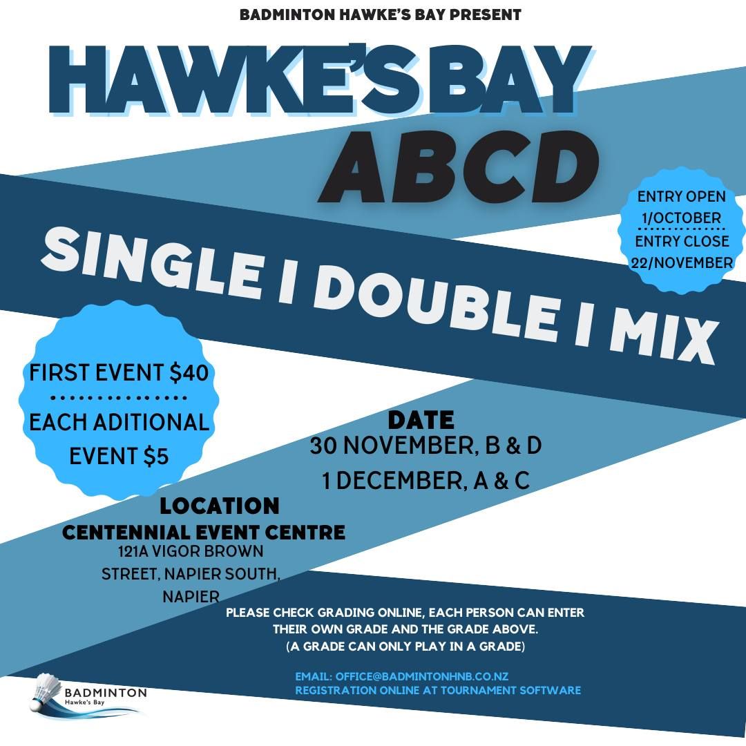 Hawke's Bay ABCD Badminton Tournament