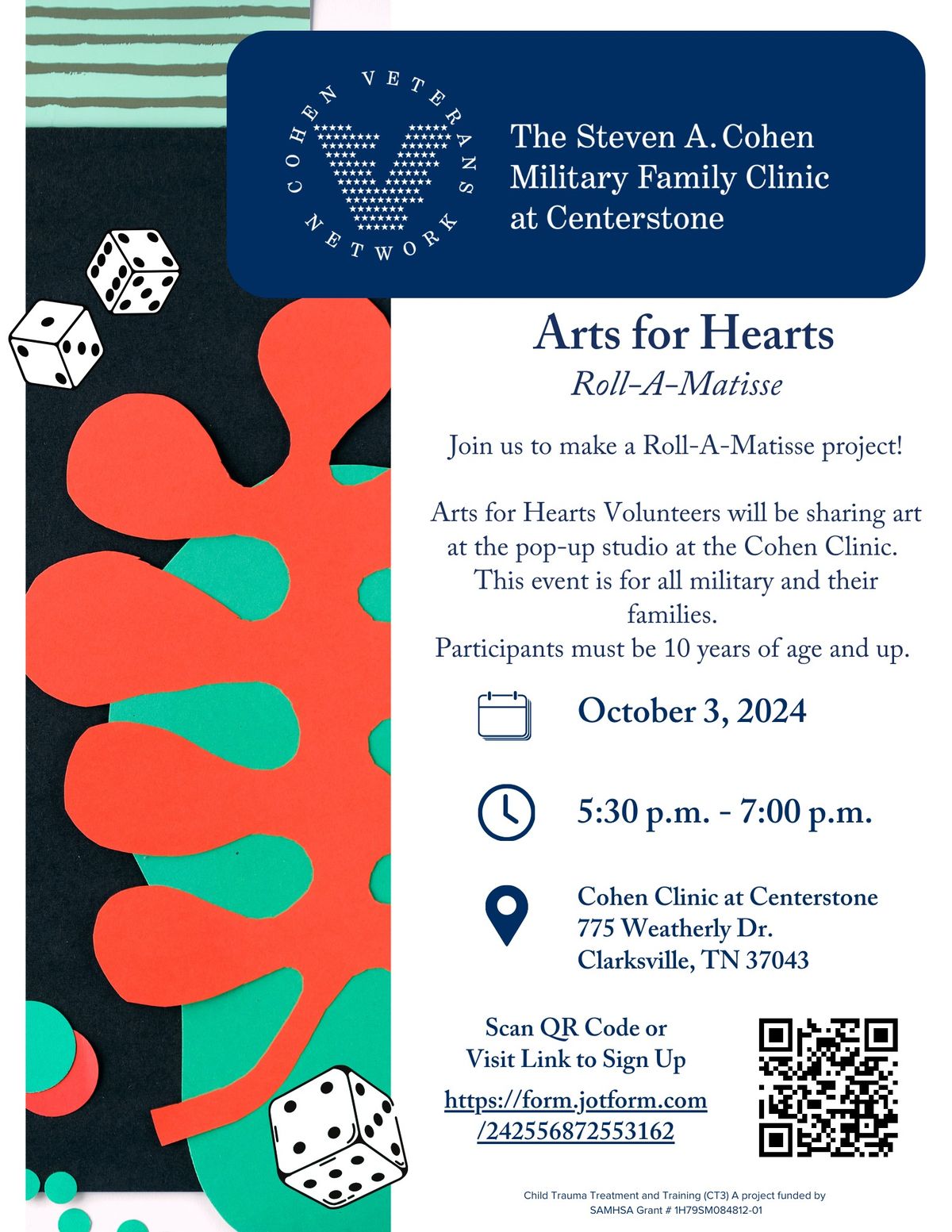 Arts for Hearts Roll-A-Matisse Project