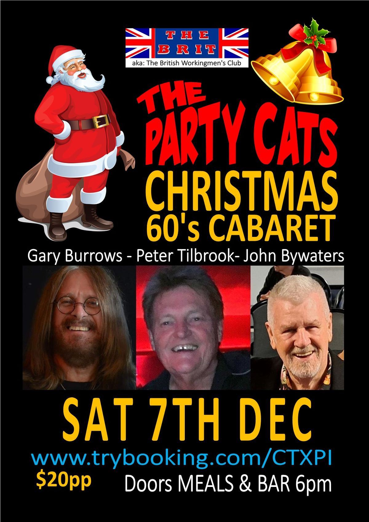 THE PARTY CATS 2024 Christmas Party SAT 7th DEC