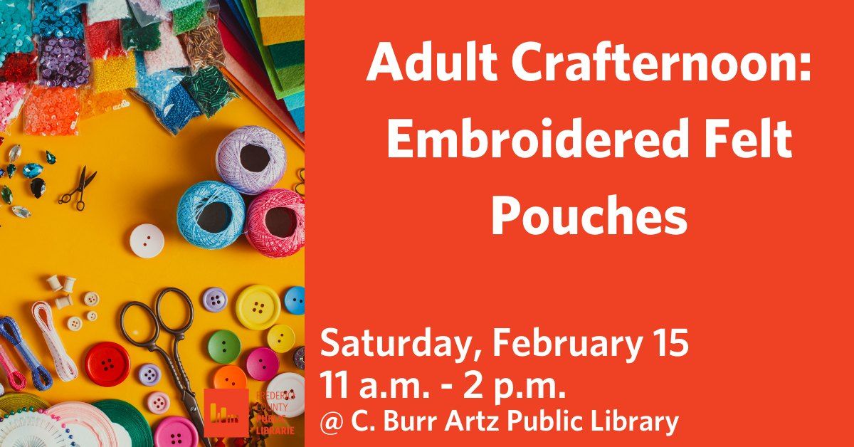 Adult Crafternoon: Embroidered Felt Pouches