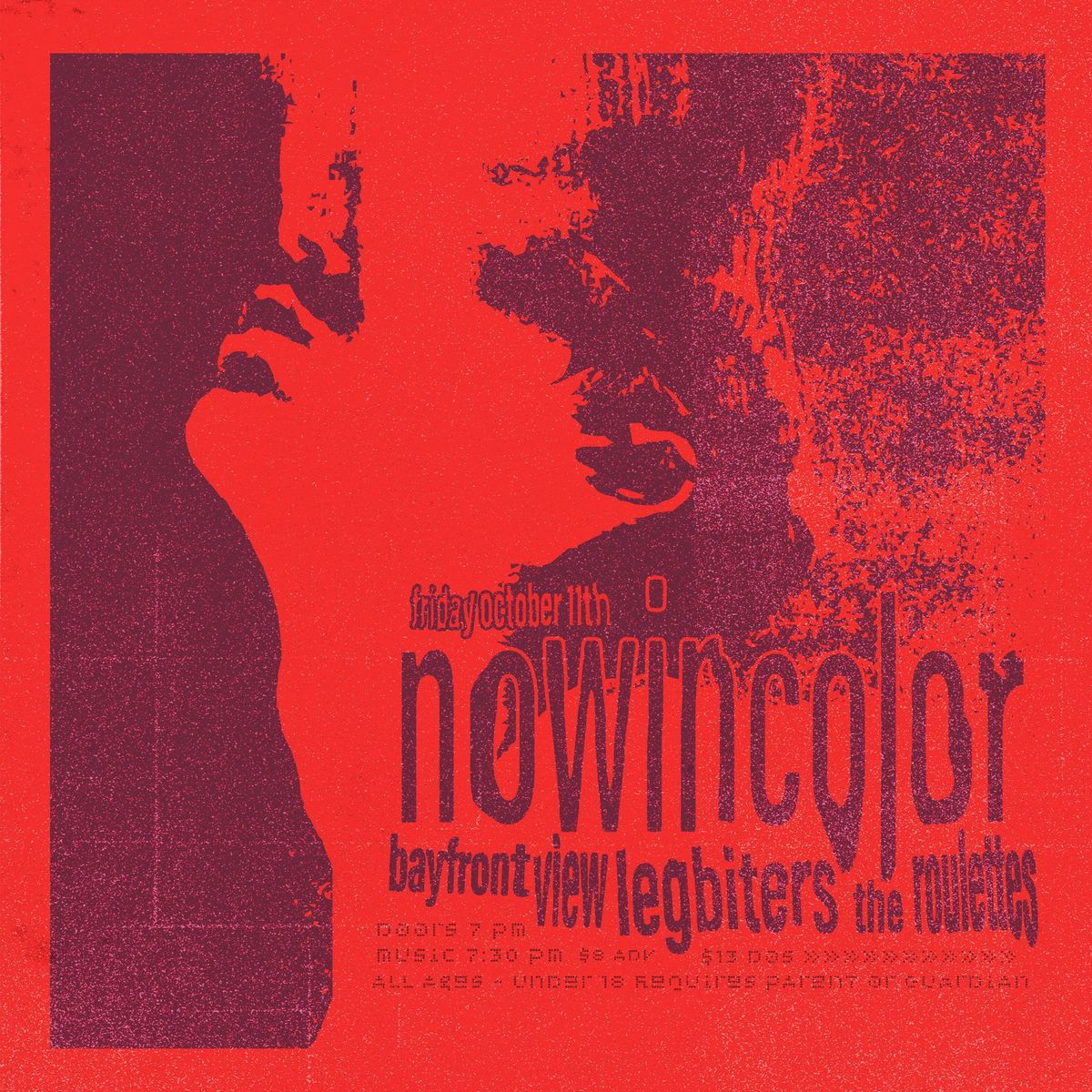 Oscura Presents - nowincolor, Bayfront View, Legbiters, The Roulettes