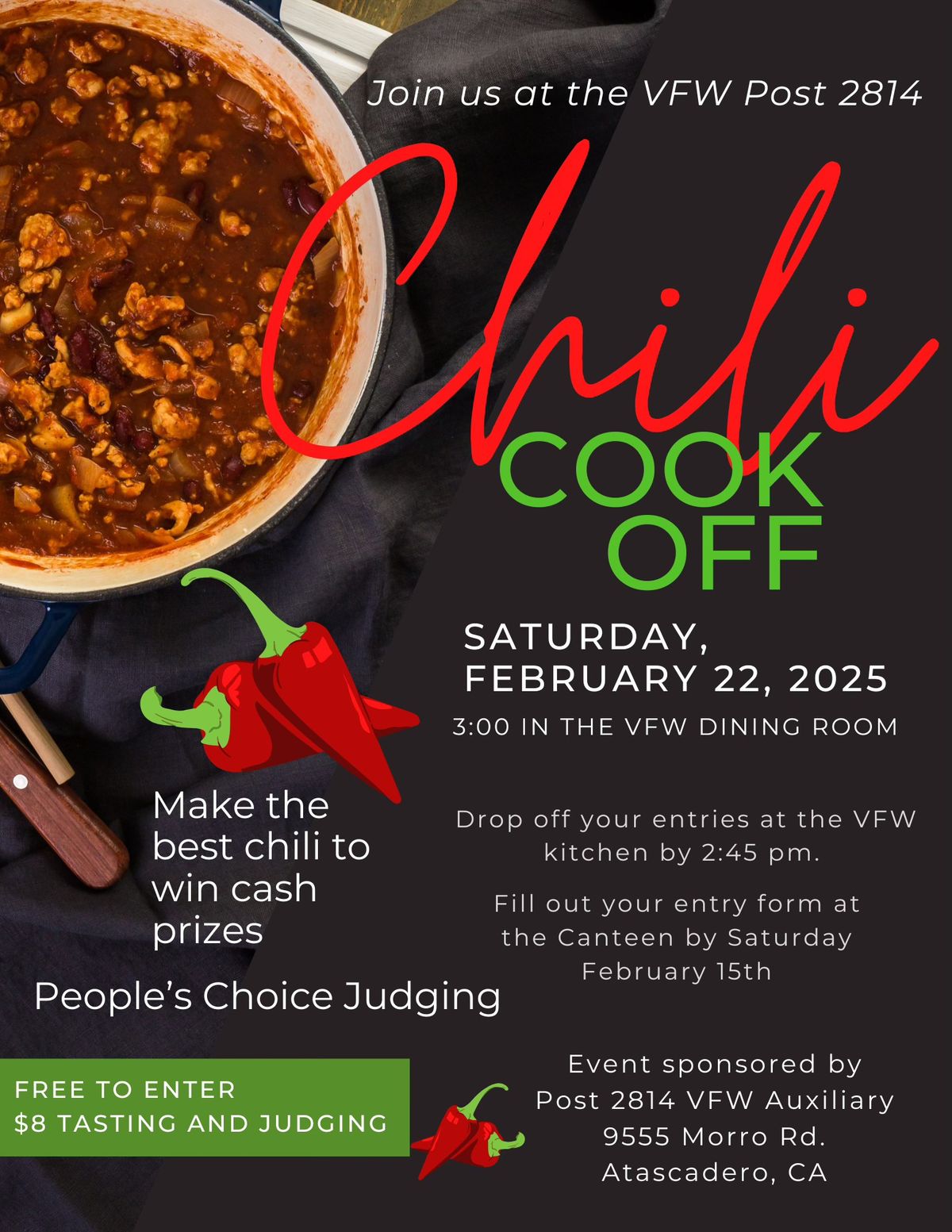 VFW Auxiliary Chili Cook off