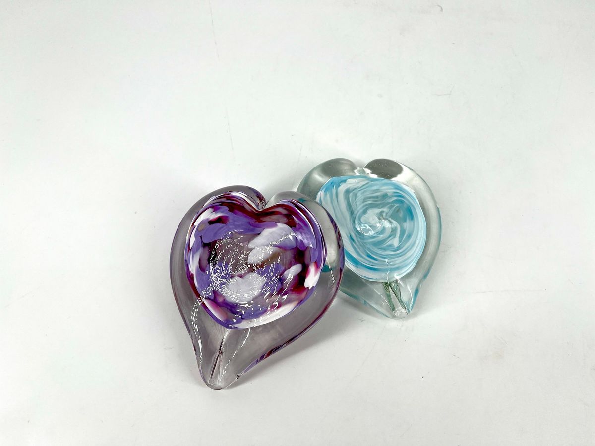 Make Your Own Blown Glass Heart Paperweight with Wayne Manning - Glass in Vass at ARTworks Vass