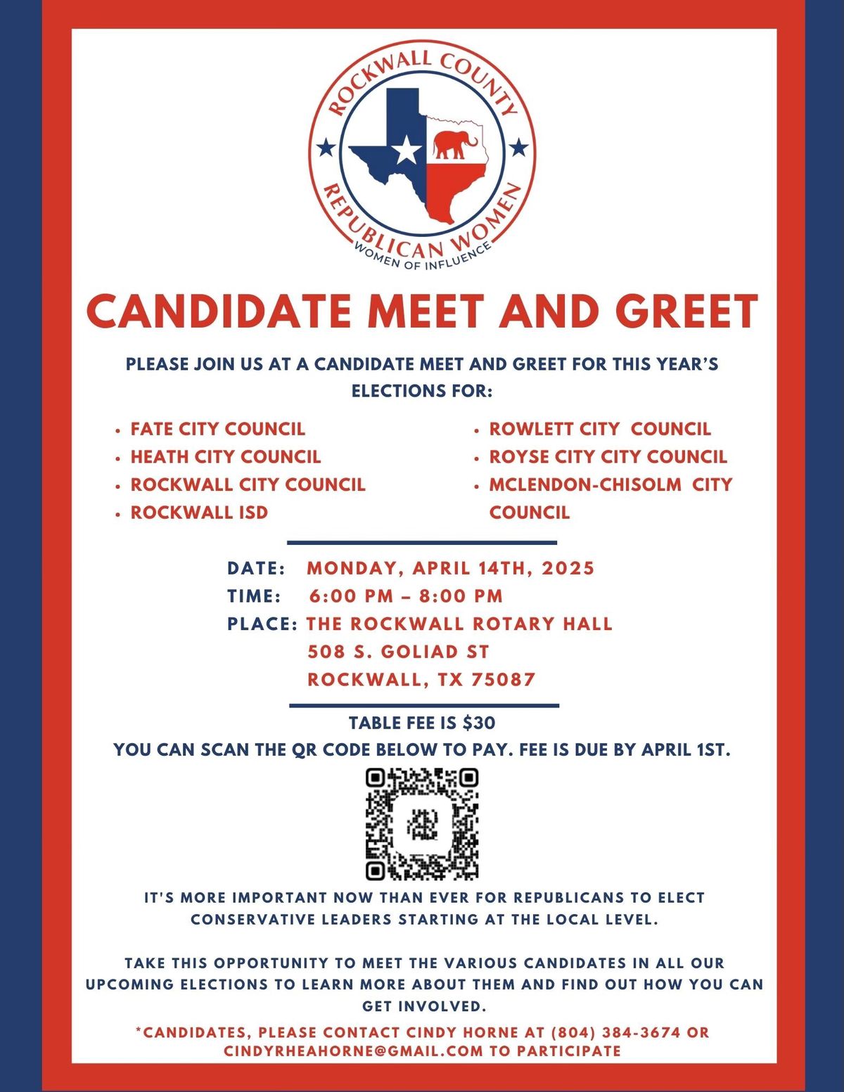 RCRW REPUBLICAN CANDIDATE MEET & GREET